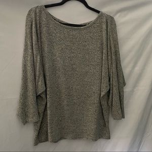 Retrology Super Soft Gray Sweater Button Design Back 34 length sleeves Size L